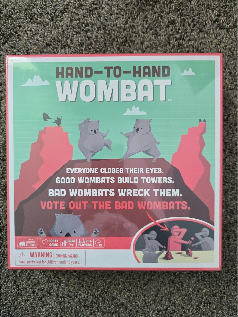 Hand-to-Hand Wombat Party Game by Exploding Kittens